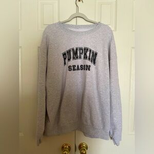 Gray Pumpkin Season Women's Sweater